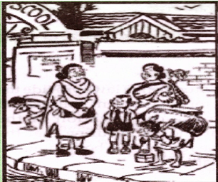 What do you think the famous cartoons  Laxman is trying to convey in  this cartoon? How does it relate to the 2006 law that you read ? It is  really cruelburding